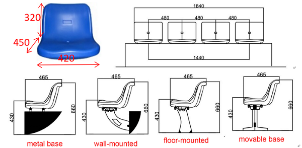 Stadium Seat Dimension