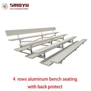 2-5 rows Aluminum bleacher Back protect Tip and roll outdoor support frame stucture 2-5 rows Aluminum bleacher Back protect Tip and roll outdoor support frame stucture
