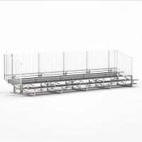 4 Row Aluminum Bleachers with Safety Guardrail System 4 Row Aluminum Bleachers with Safety Guardrail System