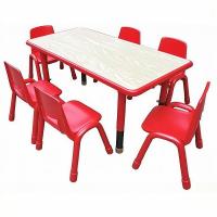 HPL kids Table And Chair With Height Adjustable Metal Legs HPL kids Table And Chair With Height Adjustable Metal Legs
